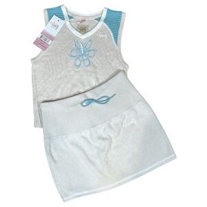 Varcity Girls Knit Sophia Sleeveless Top and Matching‎ Skirt - Size S